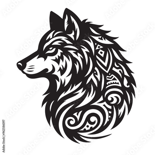 Wolf vector Lone Wolf vector Tribal Wolf vector
