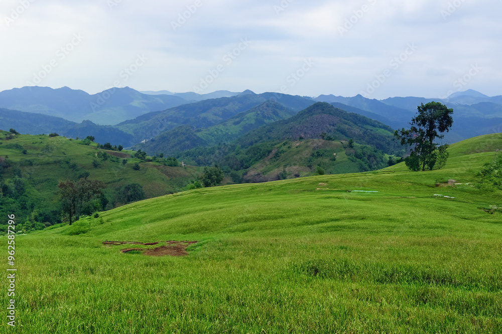 Naklejka premium Hills Landscape Background