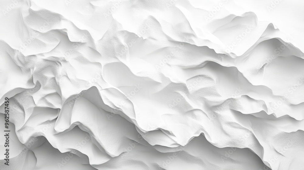 Abstract White Crumpled Paper Texture Background Abstract White Crumpled Paper Texture Background