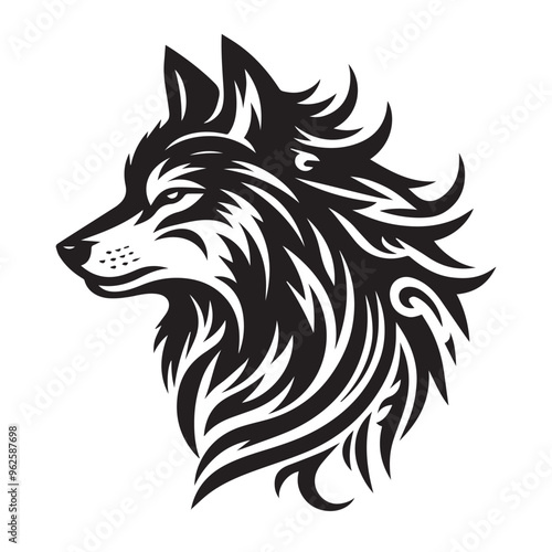 Wolf vector Lone Wolf vector Tribal Wolf vector