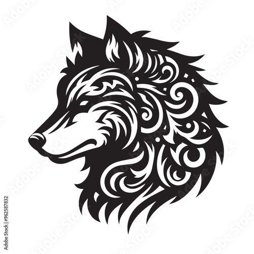 Wolf vector Lone Wolf vector Tribal Wolf vector
