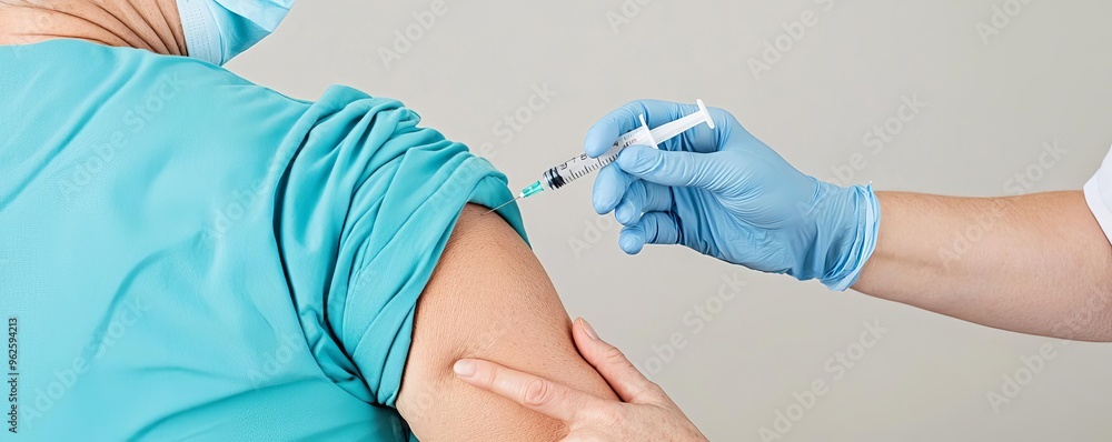Nurse and patient maintaining eye contact during injection, communication in healthcare, trust building, empathy, soft focus Nurse and patient maintaining eye contact during injection, communication in healthcare, trust building, empathy, soft focus