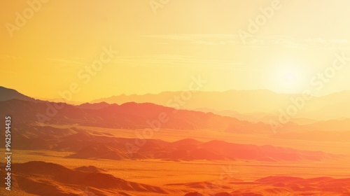 Sunset Over Desert Mountains