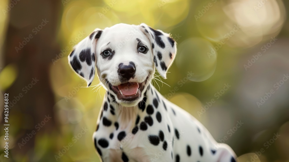 Cute Dalmatian Puppy Portrait Cute Dalmatian Puppy Portrait