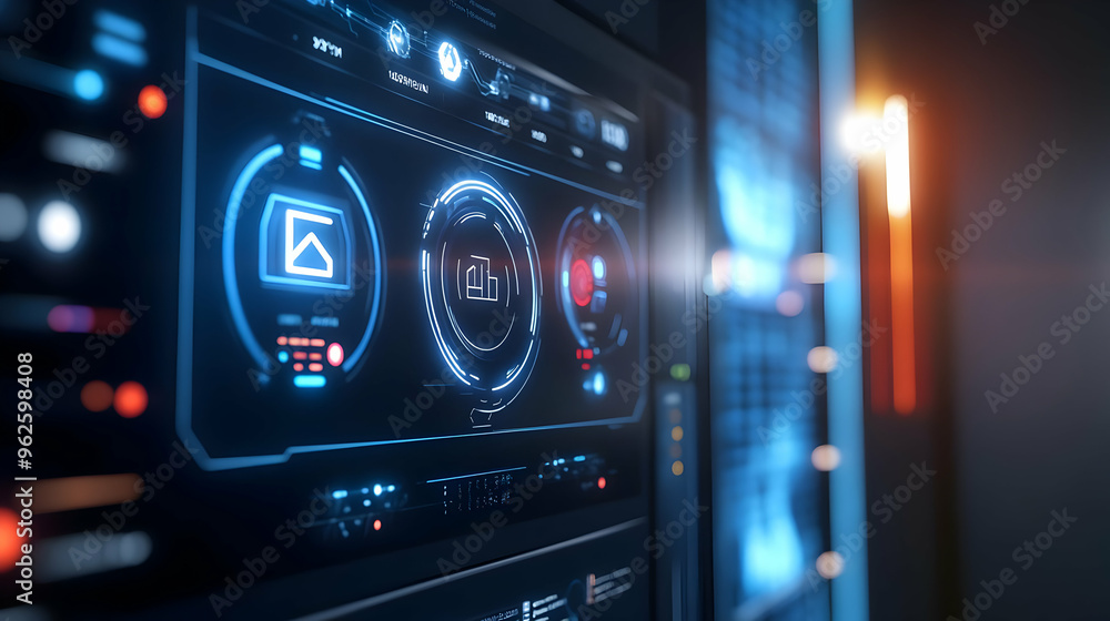 Obraz premium Futuristic Technology Interface Illustration