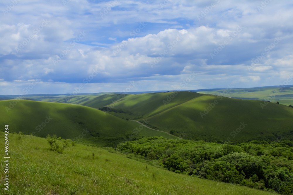 Naklejka premium Hills Landscape Background