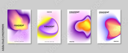 Modern and minimalist gradient poster or cover design