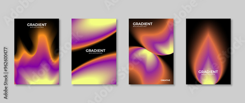 Modern and minimalist gradient poster or cover design