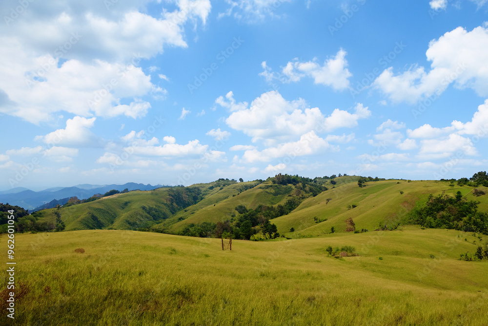 Naklejka premium Hills Landscape Background