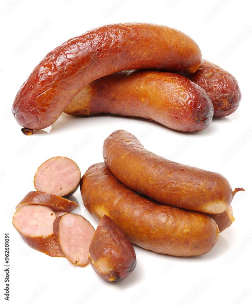 Sausage isolated on white background Sausage isolated on white background