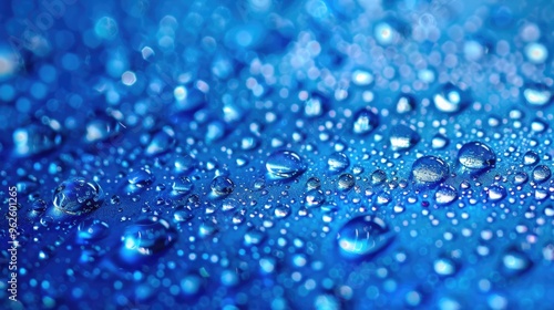 Wallpaper Mural Vivid blue droplets in close-up background, slightly blurred. Torontodigital.ca