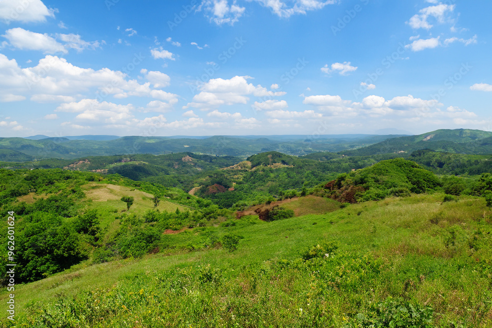 Naklejka premium Hills Landscape Background