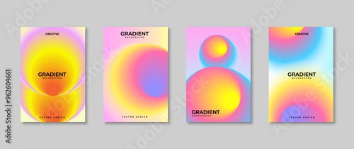 Modern and minimalist gradient poster or cover design