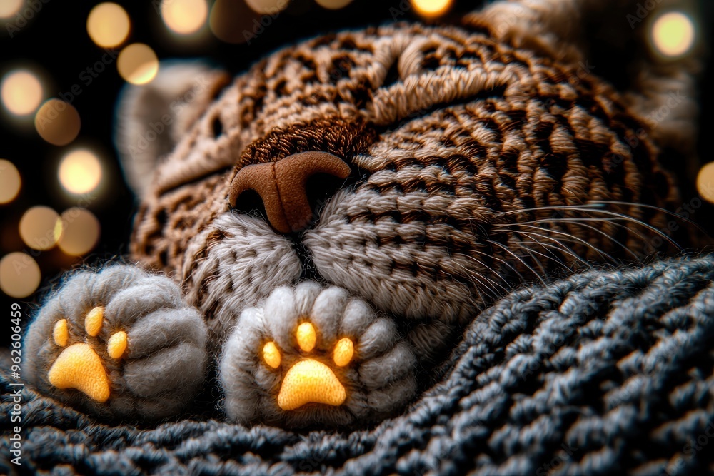 Sleeping Leopard with Warm Lights Sleeping Leopard with Warm Lights