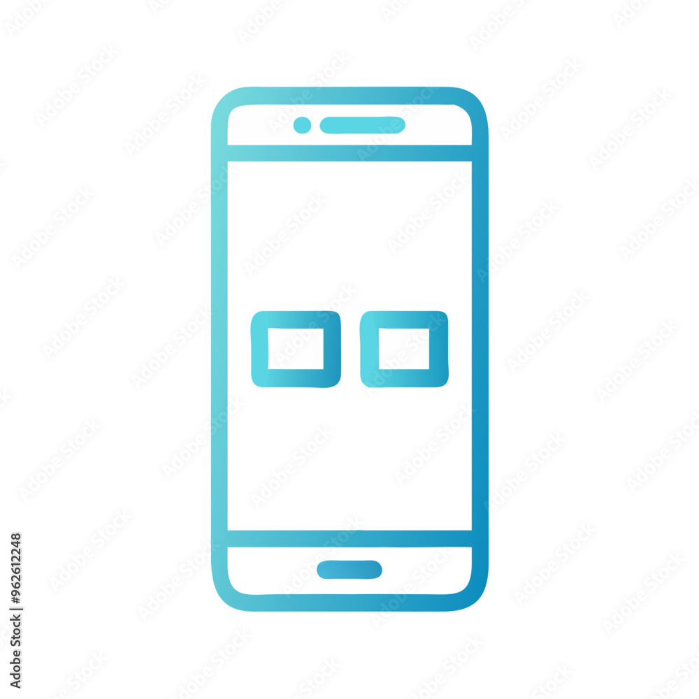 Minimalist Smartphone Icon in Flat Design Minimalist Smartphone Icon in Flat Design