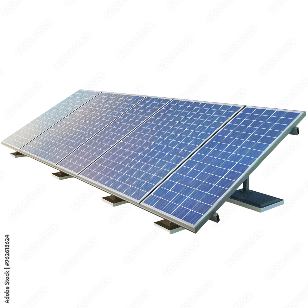 solar panels on a white background