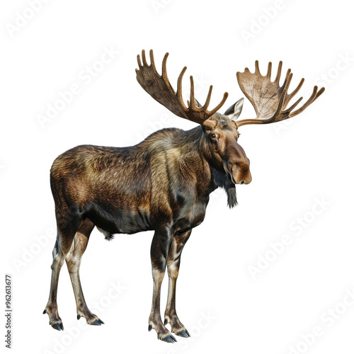 Wallpaper Mural deer isolated on white Torontodigital.ca