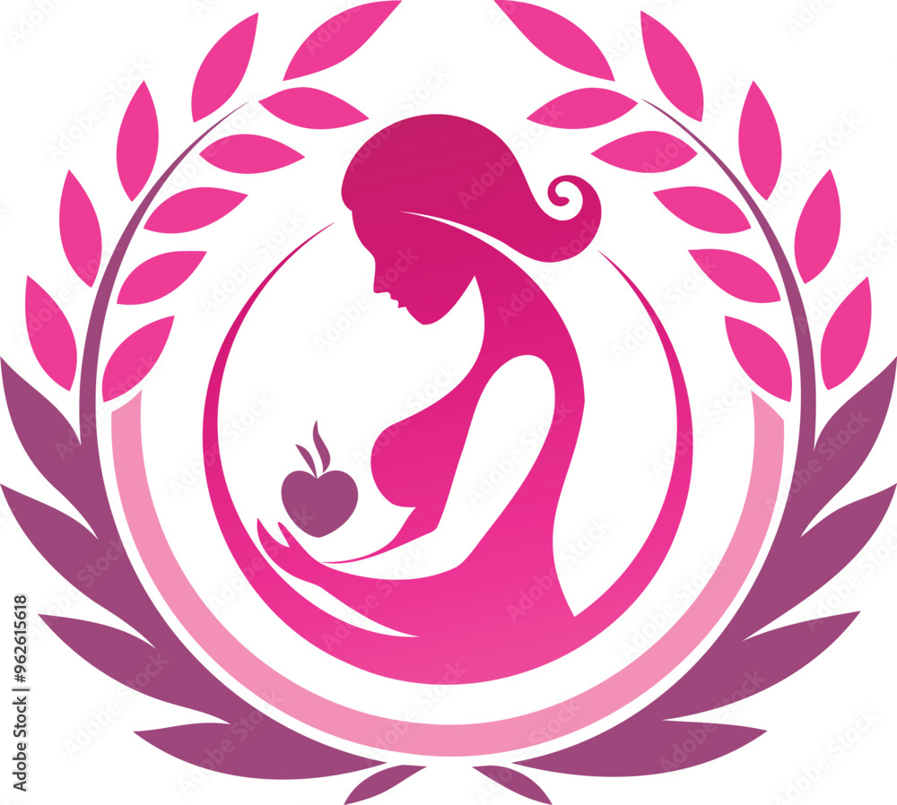 Obraz premium pink logo for pregnant women
