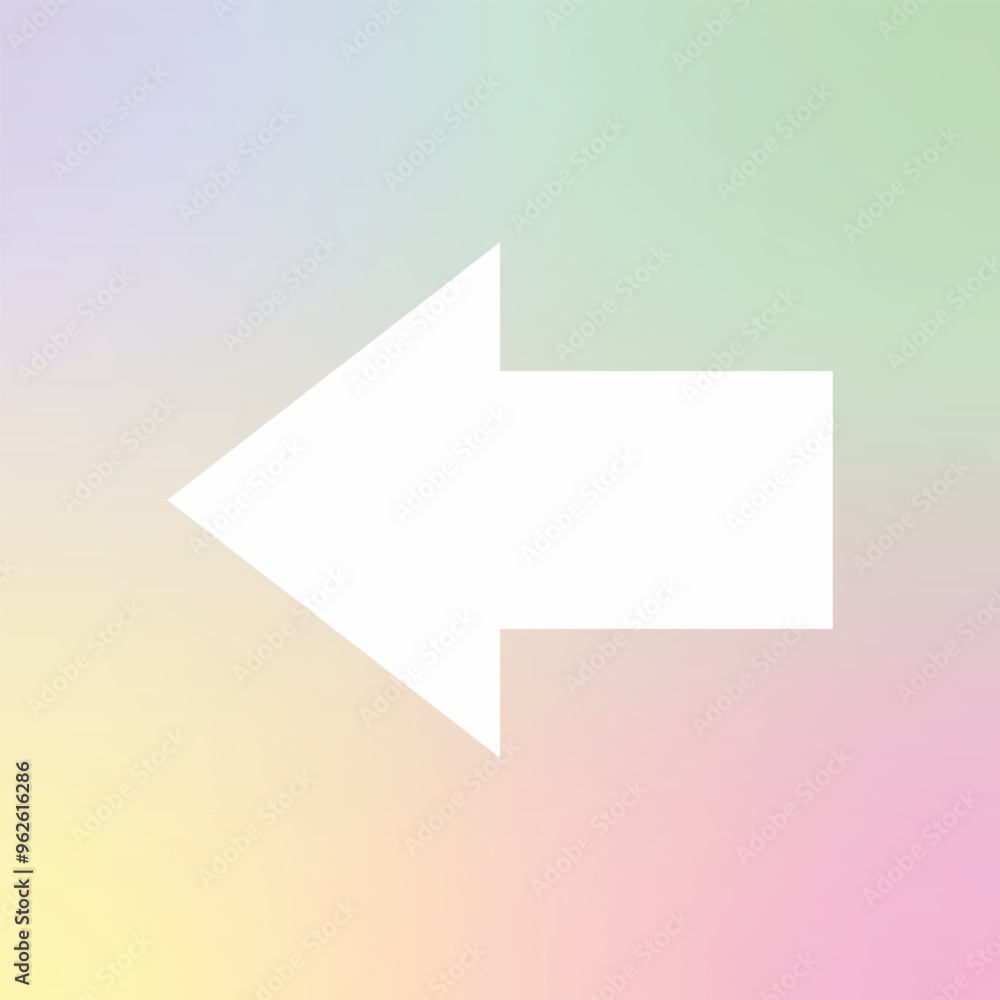 White Left Arrow on Gradient Background White Left Arrow on Gradient Background