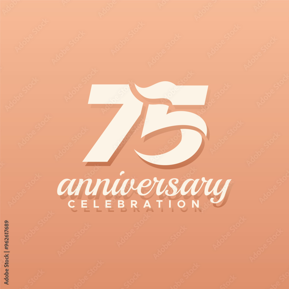 75 Years Anniversary Number Vector Design Collection 75 Years Anniversary Number Vector Design Collection