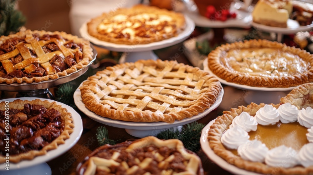 A Table Filled with Various Delicious Pies A Table Filled with Various Delicious Pies