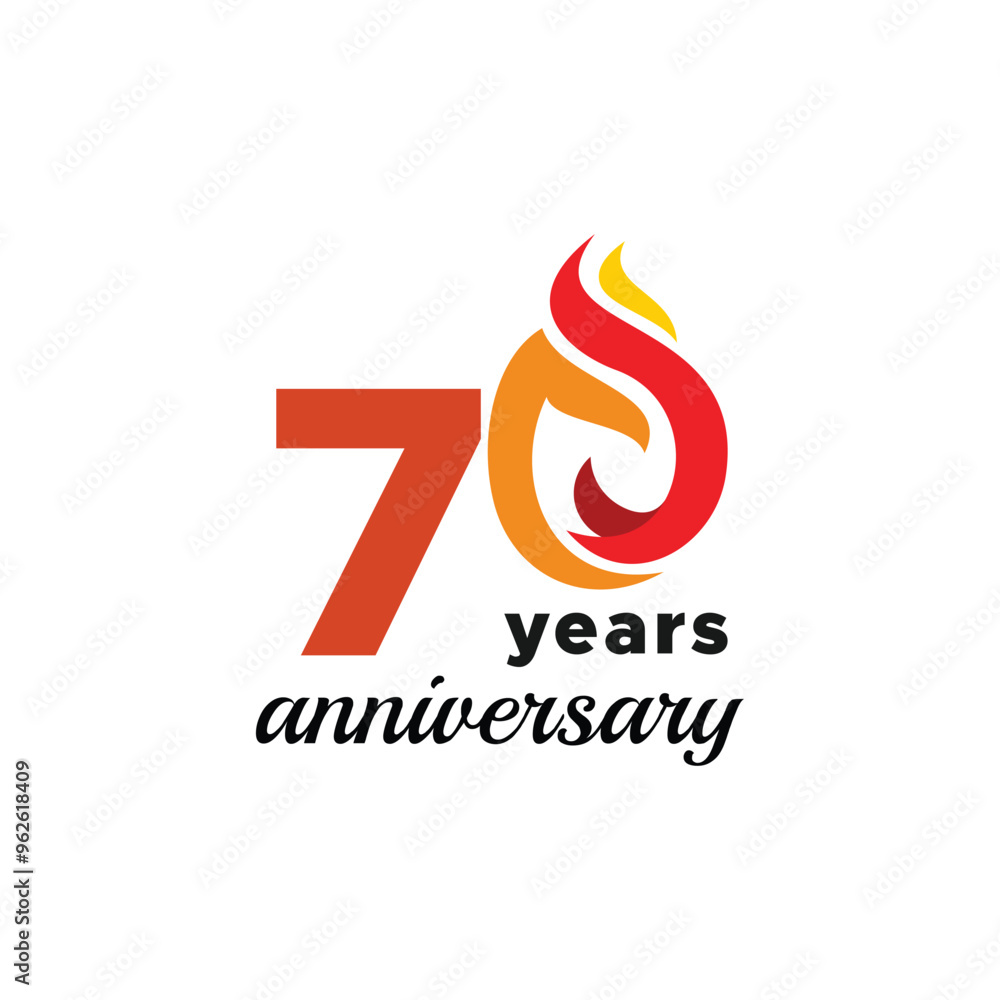 70 Years Anniversary Number Vector Design Collection 70 Years Anniversary Number Vector Design Collection