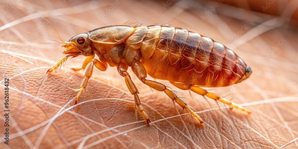 A tiny, pesky chigoe flea burrows into skin, causing discomfort and swelling, exemplifying the pain and itch of a common summer nuisance. A tiny, pesky chigoe flea burrows into skin, causing discomfort and swelling, exemplifying the pain and itch of a common summer nuisance.