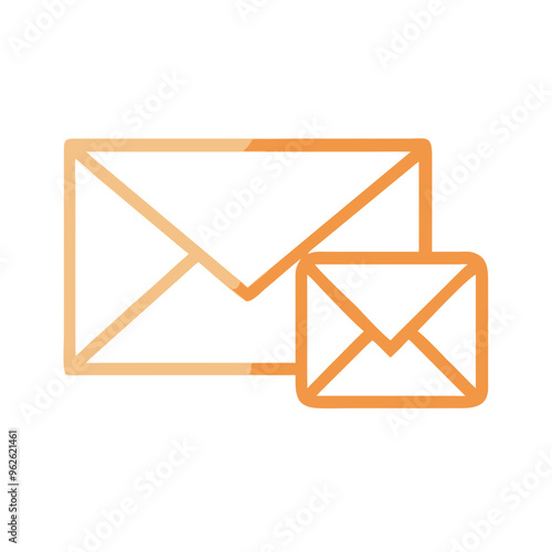 Flat Email Icon for Communication Apps photo