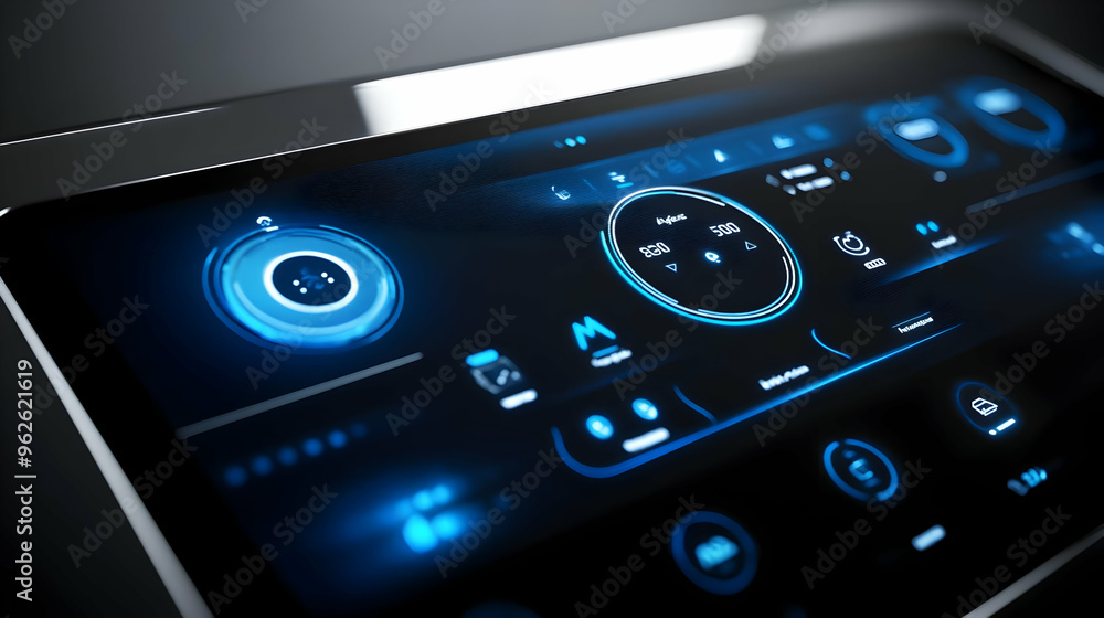 Futuristic Digital Interface 3D Illustration Futuristic Digital Interface 3D Illustration