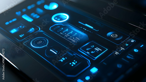 Futuristic Technology Interface - 3D Illustration