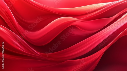 A vibrant red abstract waves background featuring fluid, sweeping curves and dynamic, flowing lines. 