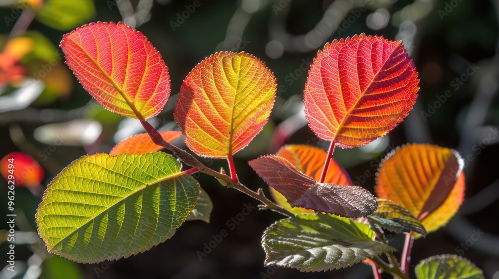 Close-up of vibrant leaves showcasing autumn colors in a natural setting. Close-up of vibrant leaves showcasing autumn colors in a natural setting.