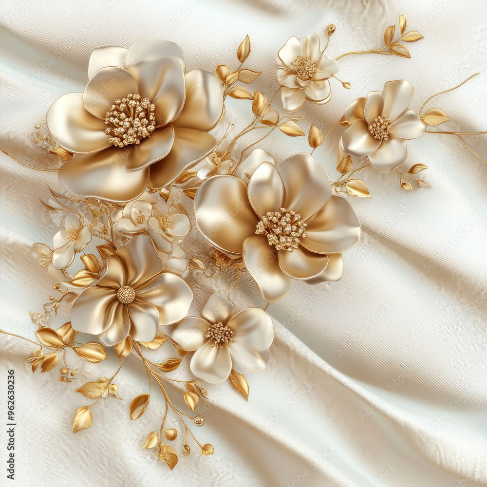 Gold flower decorations Gold flower decorations