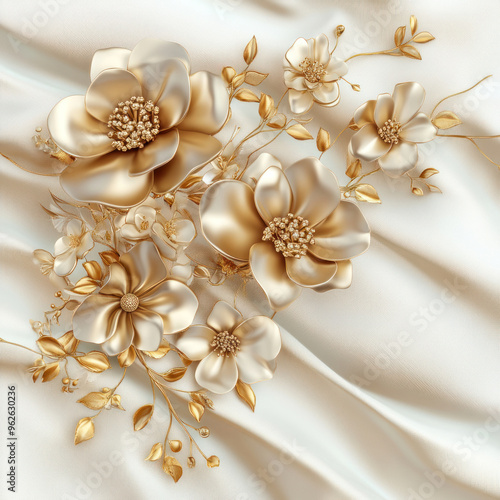 Gold flower decorations