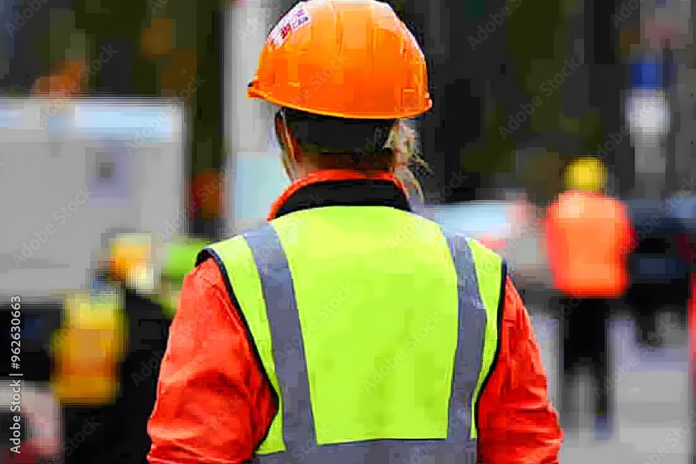 Construction Worker Safety Hard Hat and Reflective Vest Construction Worker Safety Hard Hat and Reflective Vest