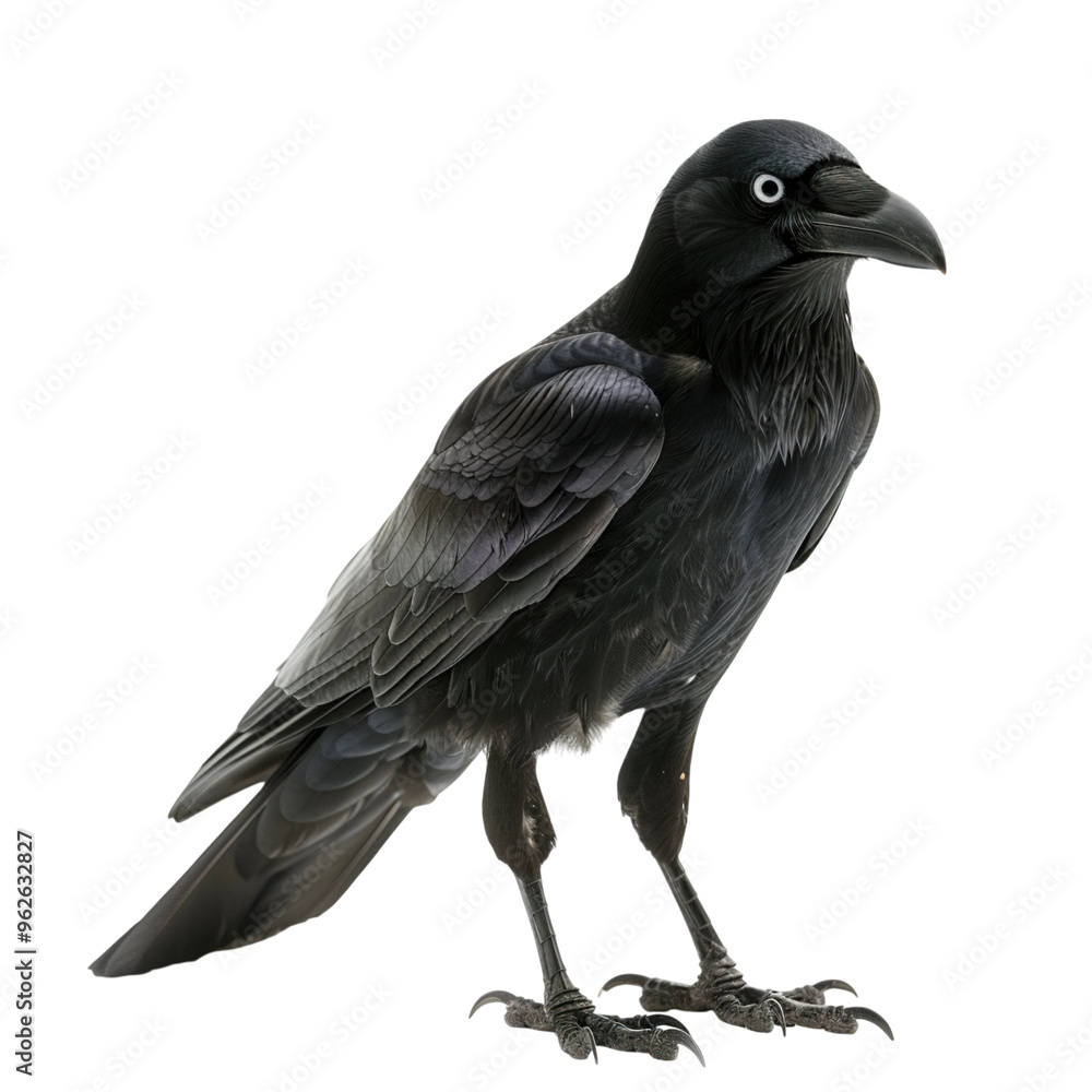 Fototapeta premium crow on a white background