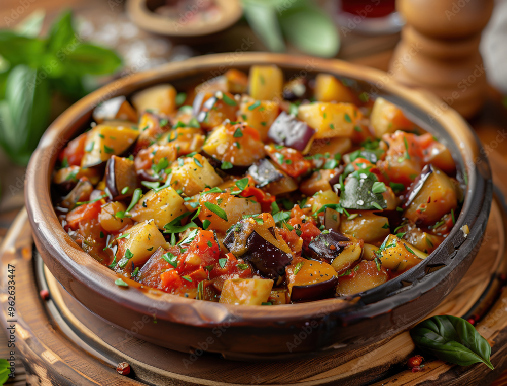 Rustic Spanish Pisto Vegetable Stew with Eggplant, Zucchini, and Peppers Rustic Spanish Pisto Vegetable Stew with Eggplant, Zucchini, and Peppers