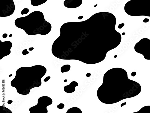 cow texture pattern repeated seamless brown and white lactic chocolate animal jungle print spot skin fur milk day. Print