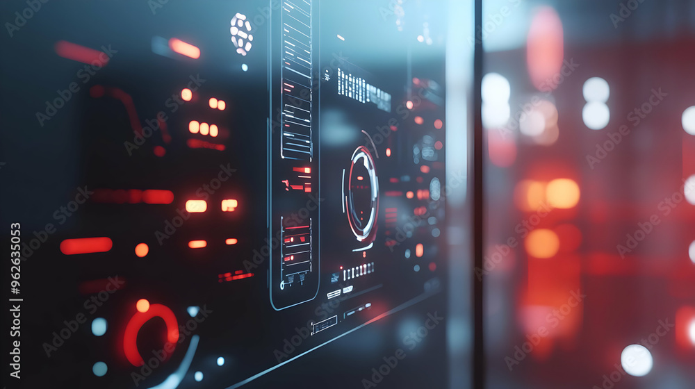 Futuristic Technology Interface 3D Illustration Futuristic Technology Interface 3D Illustration