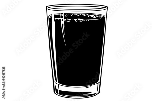 vector silhouette of a Fresh Juice Glass