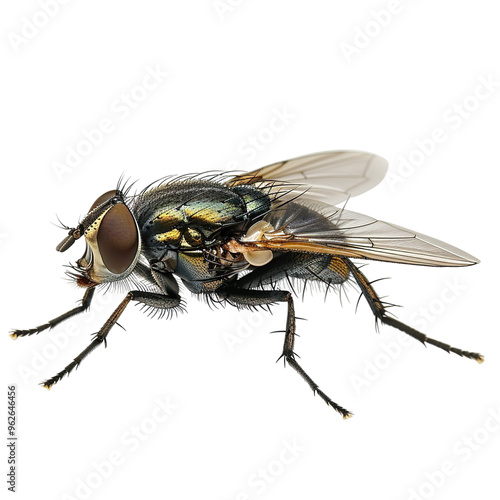 fly on white background