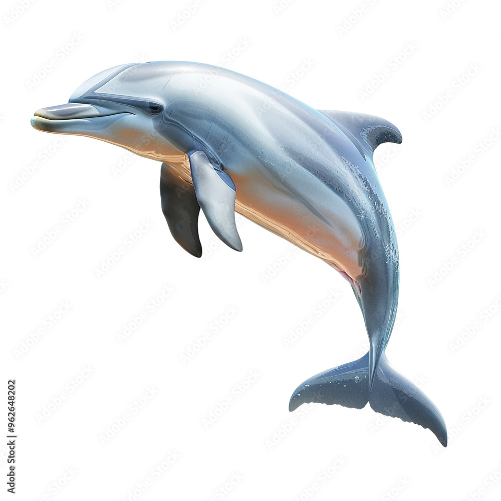 Fototapeta premium dolphin isolated on white background