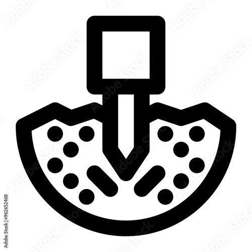 geotechnical, engineering, geotechnics, civil engineering, geology, earth materials outline icon