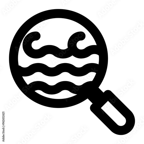 oceans, sea, oceanography, oceanology, science, research outline icon