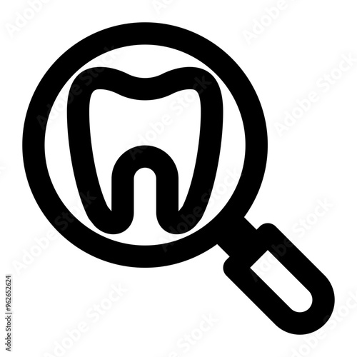 odontology, dental, tooth, science, research, dentist, stomatology outline icon