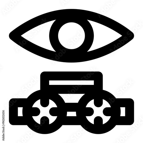 optometry, optometrist, optics, eye, science, health care outline icon