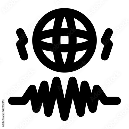 seismology, earthquake, science, seismic, natural disaster, earth vibration outline icon photo