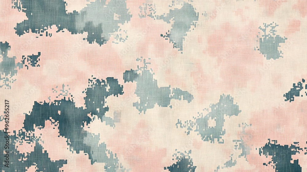 Digital camouflage pattern with pink and beige colors Digital camouflage pattern with pink and beige colors