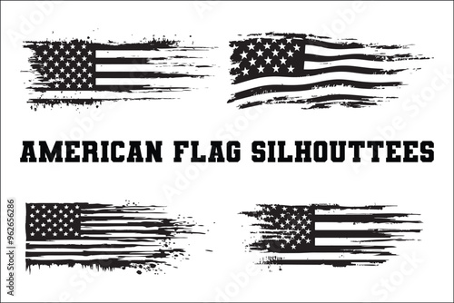 American Flag Silhouette Bundle photo