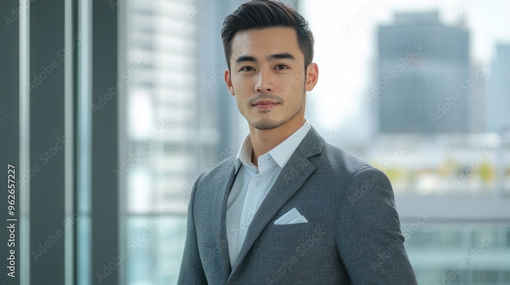 Confident Young Man in Business Attire Confident Young Man in Business Attire